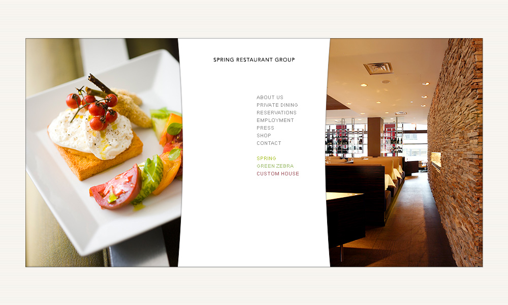 Mockup of the landing page