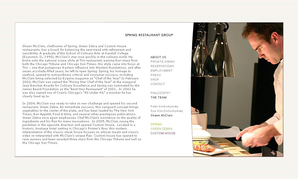 Mockup of the Shawn McClain page